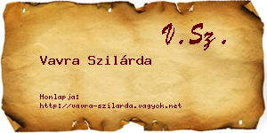Vavra Szilárda névjegykártya